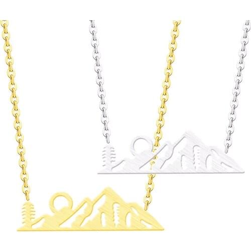 Wholesale 10PCS Snow Mountain Necklaces Fashion Women Jewelry Chian Pendant Necklace Gifts For Her