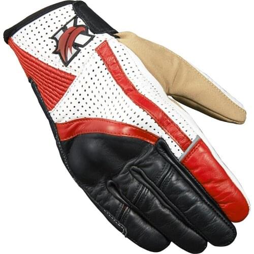 Genuine Leather Racing Gloves Men Cowhide Motorcycle Gloves Riding Knight Off-road Motocross Crash-proof Wearproof Gloves Breath