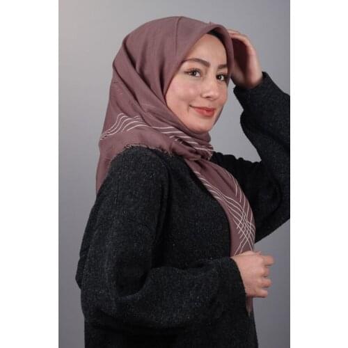 POLOİST SOLID COLOR VERA STRIPE COTTON SCARF-DESEN-01-RENK-16