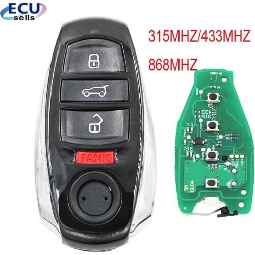 KYDZ Remote Key 4 Button 315MHZ/ 433MHZ / 868MHZ 7953 Chip for For Volkswagen Touareg 2011-2014