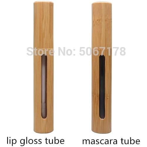 20pcs 50pcs 6ml Empty Lip Gloss Tube Makeup Mascara Bottle,Bamboo Liquid Lipstick Container, Women Beauty Makeup Tools