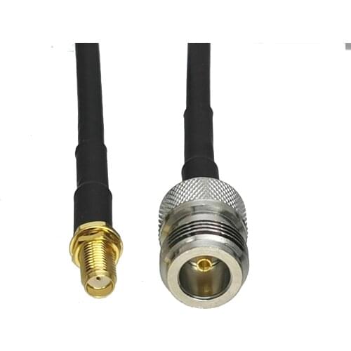 RG58 Cable N Female Jack to SMA Female Jack Bulkhead Nut RF Connector Straight 6inch~20M