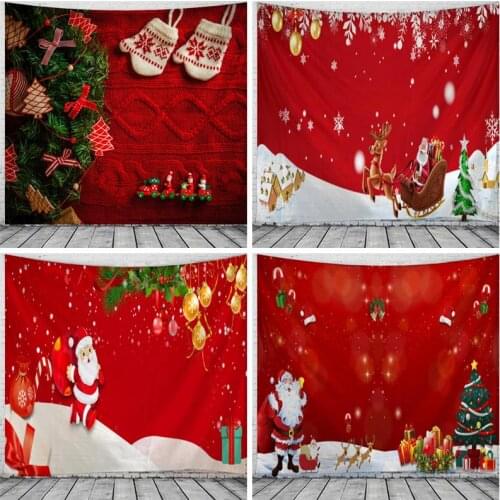 Christmas Tapestry Christmas Pattern Tapzi Wall Hanging For Home Decoration Living Room Bedroom Wall Art Large size