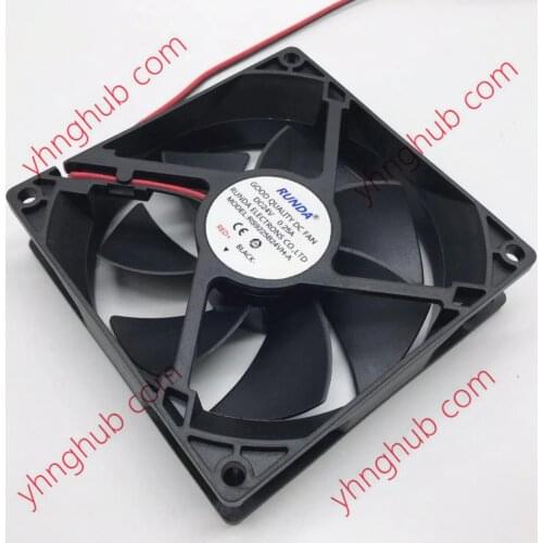 RUNDA RS9225B24VH-A DC 24V 0.25A 90x90x25mm 2-Wire Server Cooling Fan