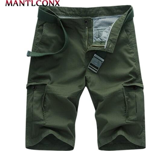MANTLCONX Plus Size Shorts Mens Military Cargo Shorts 2020 Summer Army Shorts Men Cotton Loose Work Casual Short Pants Men Brand