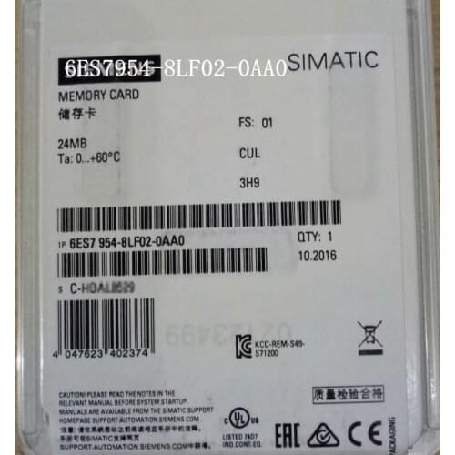 SIMATIC S7, MMC FOR S7-1X00 CPU/SINAMICS , Original new 6ES7954-8LF02-0AA0