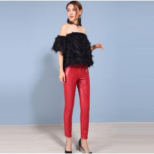SVADILFARI Women's Leather Pants