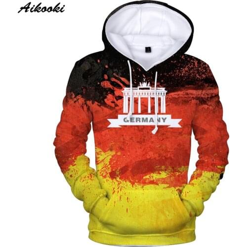 3D Germany National Flag Hoodies Sweatshirt Men Women Hooded 3D Print German Flag Autumn Winter Thin Hoody Polluvers top