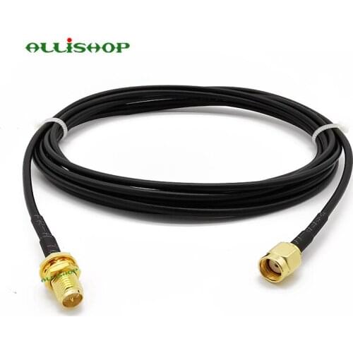 ALLISHOP 30CM External WiFi Wireless Antenna Extension Cable with RP-SMA Male to RP SMA Female Connector