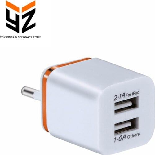 Smart Universal Charger US/EU Plug USB Charger Tablet Portable Wall Mobile Charger Dual USB For Phone Adapter For Xiaomi