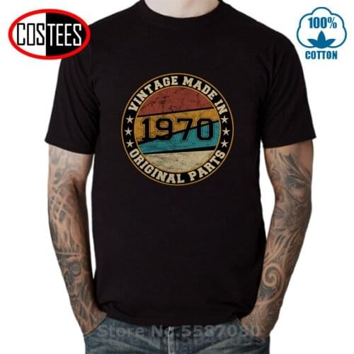 Vintage 1970 T Shirt men Made In 1970 Original Parts T-shirts Retro Summer Style Tee shirt 1970 birth year soft cotton Tops Tees