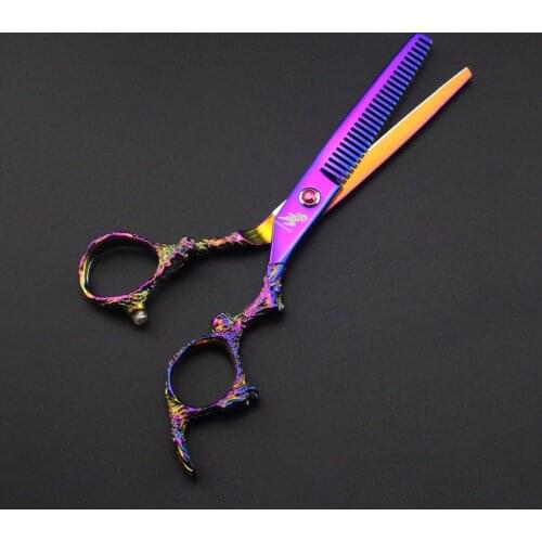 Wholesale 6.0 inch Freelander retro style professional hairdressing scissors tool Japan 440c high-end salon haircut tool set