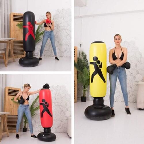 1.6m Sandbag Inflatable Boxing Column Boxing Punching Bag Tumbler Sandbag Fitness Training For Adult Kid