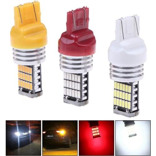 1Pcs 1156 1157 3157 BA15S S25 7440 7443 T15 Car lights 45 SMD LED Bulb 4014 Brake Rear Turn Signal Lamp Backup Light DC 12V