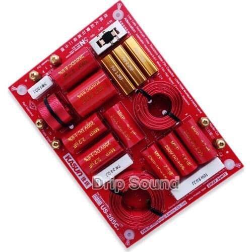 1pcs KASUN US-285C 2 Way 2 Unit 180W Hi-Fi Audio Speaker Frequency Divider Crossover Filters