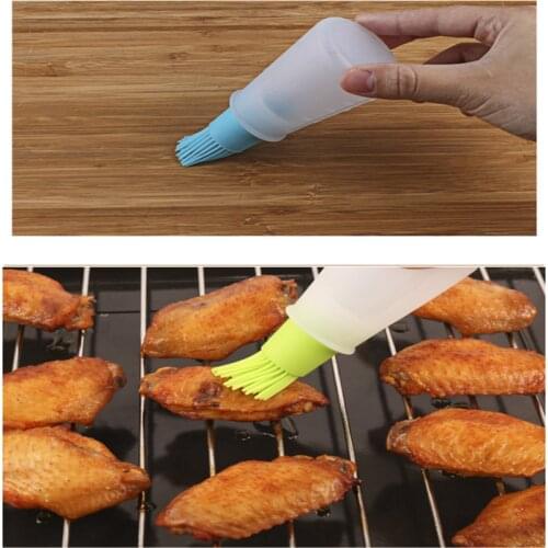 Barbecue Brush High Temperature Oil Brush Food Grade Silicone Baking Cooking BBQ Tools Barbecue Oil Bottle Brush Kitchen Gadgets