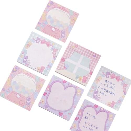10packs /lot Lovely Pink Girl Sweet Candy Self-Adhesive N Times Memo Pad Sticky Notes stationery office School supplies