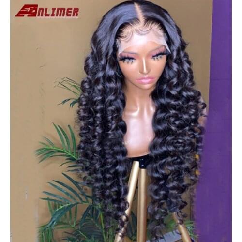 180% Density Loose Deep Wave Wig 13x4 Lace Frontal Wig Human Hair Wigs 5x5'' Silk Base Lace Closure Wig Transparent Lace Wigs