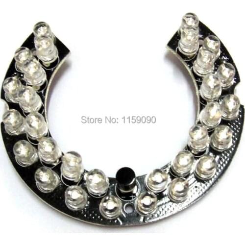 30 LEDs 850nm Illuminator 5mm Infrared IR 60 Degrees Bulbs Board For CCTV Camera Free shipping