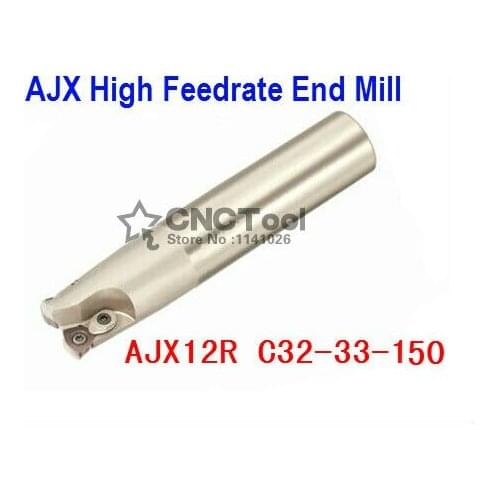 AJX12R C32-33-150 Face End Milling Cutter AJX High feedrate end mill,High Speed Milling Indexable Milling Cutter