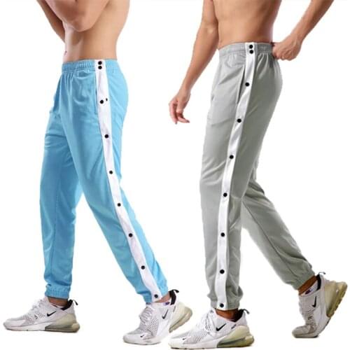 Casual Mens Straight-Leg Pants Side-Breasted Pants Loose Basketball Pants Sports Fitness Training Pants Spring And Summer Pants