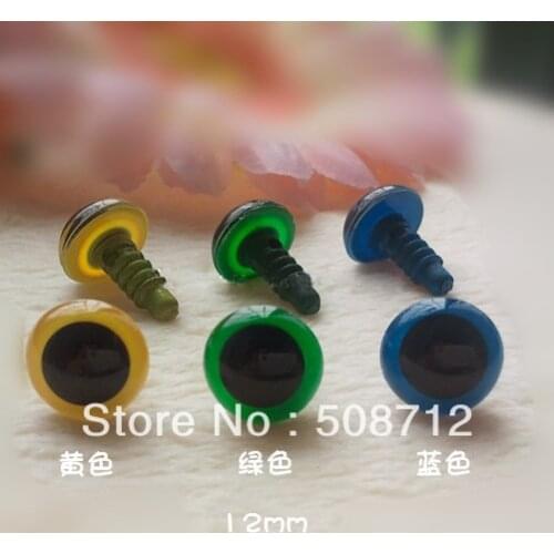 Fress ship!!! 100pairs/lot 12mm mixed color can choose toy eyes animal bear sock creature monkey making crafts