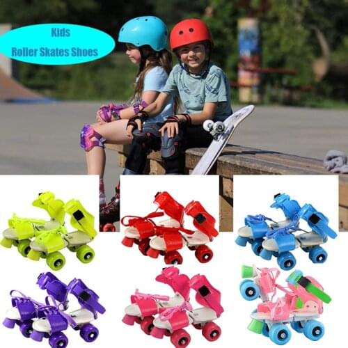 Adjustable Size Children Roller Skates Double Row 4 Wheels Skating Shoes Sliding Inline Skates Kids Gifts Roller Sneakers -40