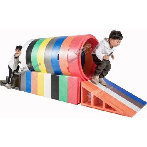 DIY EPP block slide park for kids indoor playground soft toys block tunnels combination YLW-EPP181124