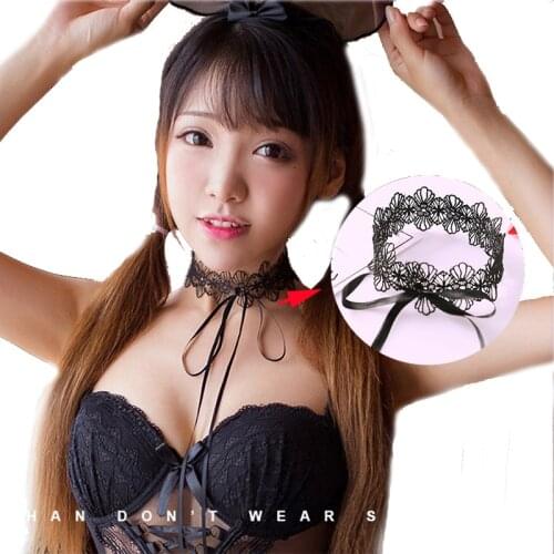 Sexy Lace Neck Ring Necklace Collar SM BDSM Game Bondage Restraints Adult Sex Toys for Couples Woman Cosplay Erotic Sex Products