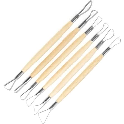 6pcs Double Wire End Tools Polymer Clay Tools Texture Clay Polymer Clay Shape Cutters Clay Modelling Tools for Potters