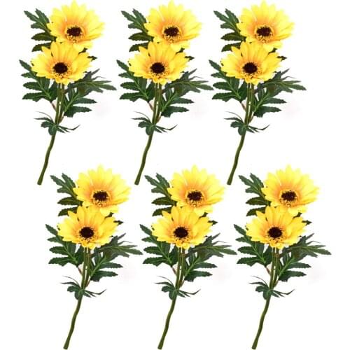 Artificial Sunflower Bouquets Silk Flower Handicrafts Bright Colors Simulation Do Not Fade Home Garden Party Wedding Decoration