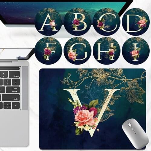 Mouse Pad Game Gamer Mouse Pad Laptop 26 Letter Patterns Mouse Mat