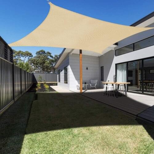 3x4m Rectangle Sun Shade Sail UV Block Outdoor Shelter Waterproof Canopy Awning for Patio Garden Pool Backyard Lawn Camping