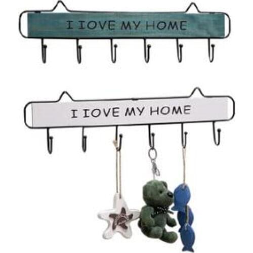 Hook Key holder Wall Hanger Wooden Wall mounted Shelving Hook Hat Rack Storage Home Decorative Hook Key Hook Coat Rack MJ706