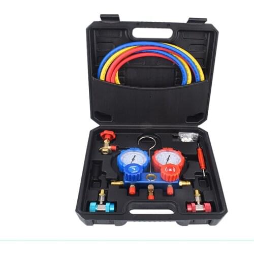 Refrigeration Air Conditioning Manifold Gauge Maintenence Tools R134A Car Set With Carrying Case