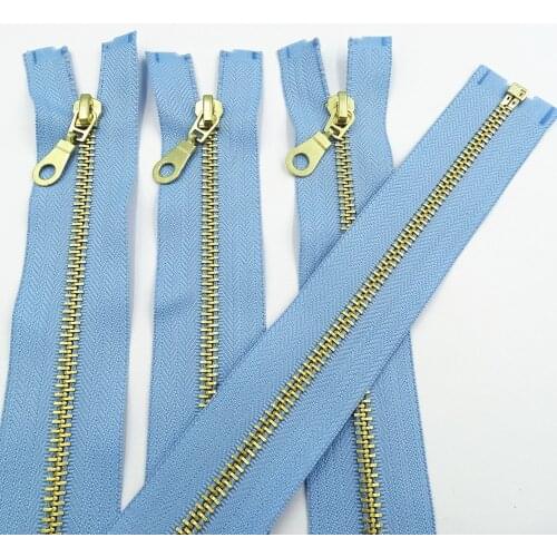40Cm 5 pcs 5# (16 Inches) 20 Colors Brass Metal Open-End Zipper Sewing Zipper
