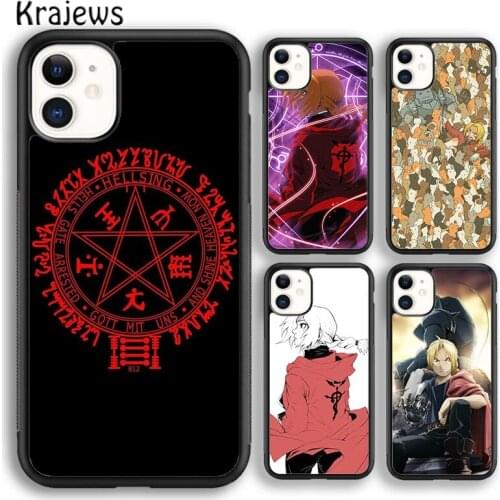 Krajews Anime Fullmetal Alchemist soft Phone Case Cover For iPhone 5s SE 2020 6s 7 8 plus X XS XR 11 12 mini pro max coque Shell