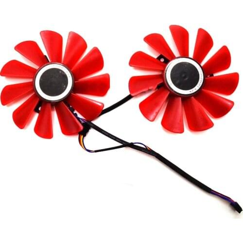 NEW 2PCS FDC10U12S9-C0.45AMP 4Pin Cooler Fan Replacement For XFX RX 560D RX 570 RX 580 RX Vega Graphics Video Card Cooling Fans