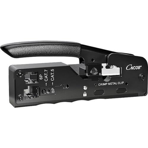 CNCOB RJ45 RJ11 Network Ethernet Cable Crimping Tool Wire Stripper Cutter Crimp for Cat5/Cat6/Cat6A/Cat7 Cables
