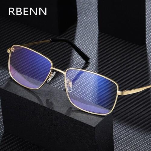 RBENN BRAND DESIGNER Metal Frame Reading Glasses Men High Quality Business Presbyopia Glasses +0.5 0.75 1.25 1.75 2.75 4.5 5.0 6