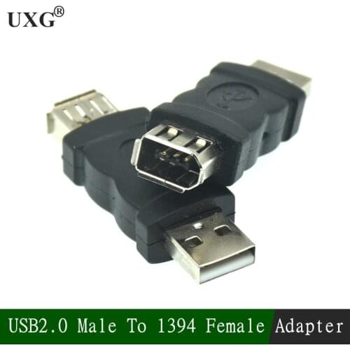 USB 2.0 A Male to Firewire IEEE 1394 6P Female Adaptor Converter Connector F/M