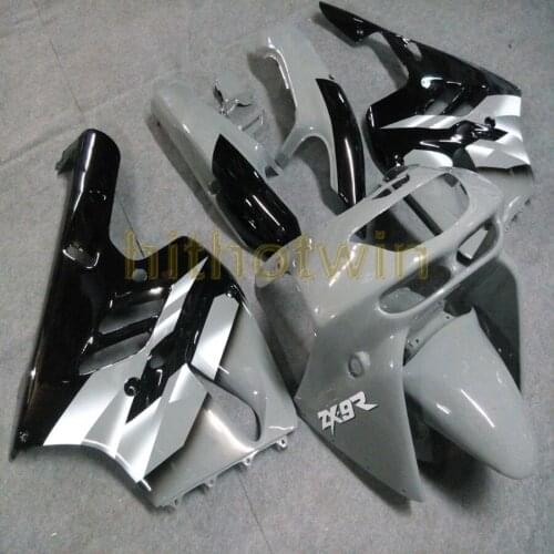 Custom motorcycle cowl for ZX-9R 1994 1995 1996 1997 ZX9R 94-97+Free bolts+gray ABS Fairings