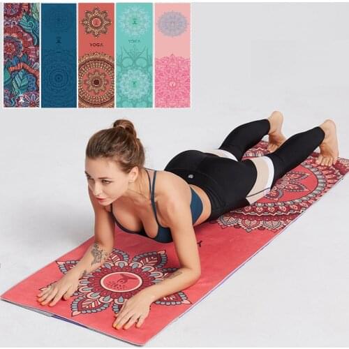 Portable Washable Yoga Sports Printed Mat Towels Soft Comfortable Sweat Absorption Anti-Skid Fitness Pilates Towel Blanket