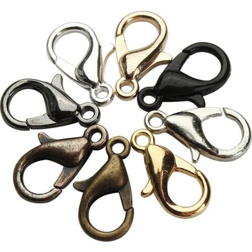 20 Pcs/Lot Colored Metal Small Lobster Clasp Keychain Hook For DIY Necklace Bracelet Jewelry Making