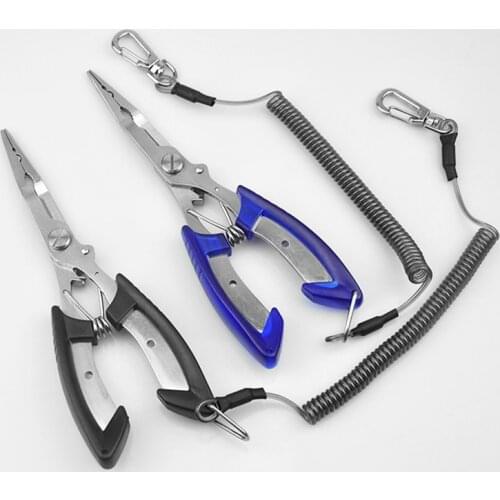 Stainless Steel Fishing Pliers Hook Remover Multifunctionl Pesca Fishing Pliers Gripper Line Cutter Scissors Fishing Tools