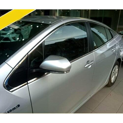Stainless steel car window trims for toyota prius 2016 2017 2018 xw50