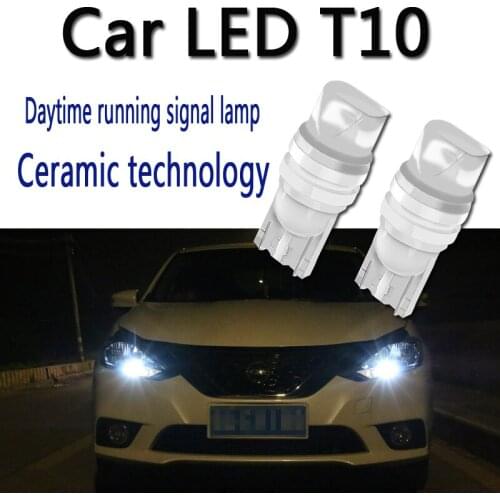 For car motorcycle LED refit T10 Side lamp Daytime running lights w5w License plate lamp 194 Automobile led small bulb Ceramics