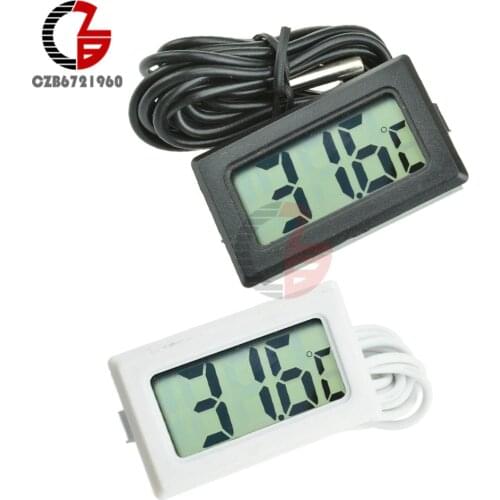 TPM-10 LCD Digital Thermometer Hygrometer Temperature Humidity Sensor Meter Car Incubator Acquarium Weather Station Tester 2M