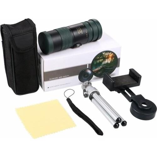 High Quality Powerful Foldable BAK4 Retractable Hunting Optics Handheld Portable 8-24x30 Zoom Monocular Telescope for Smartphon