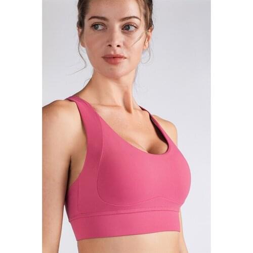 Women Yoga Padded Tops Sexy Sportswear Breathable Quick Dry Running Bra Black Clasp Push-up Girls Underwear